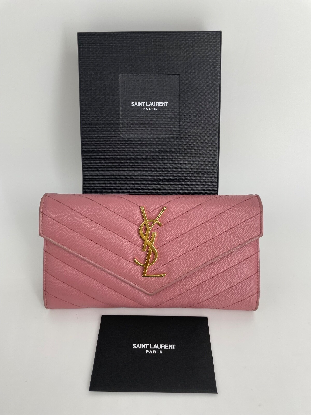 Saint Laurent Portefeuille Monogramme — Rose