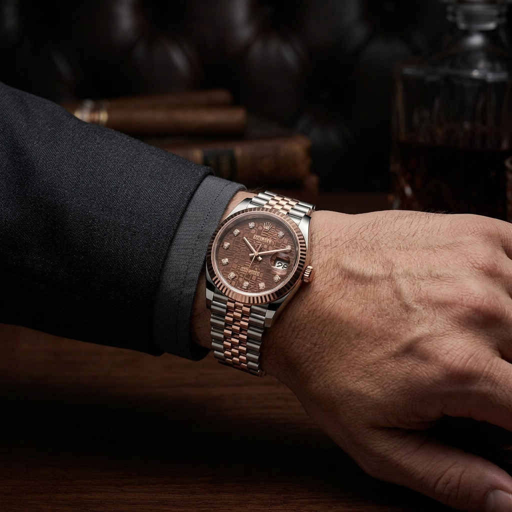 Rolex Datejust — Acier & Or Rose — Au poignet