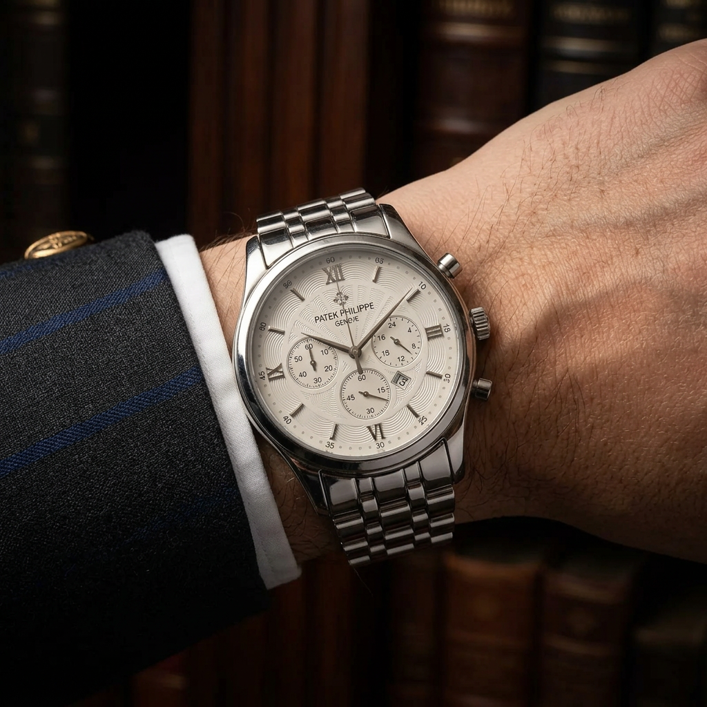 Patek Philippe Chronographe — Acier — Au poignet