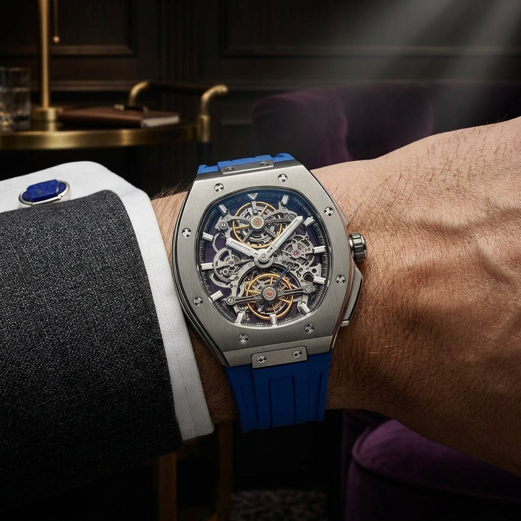 Hublot Big Bang Unico — Titane Bleu — Au poignet
