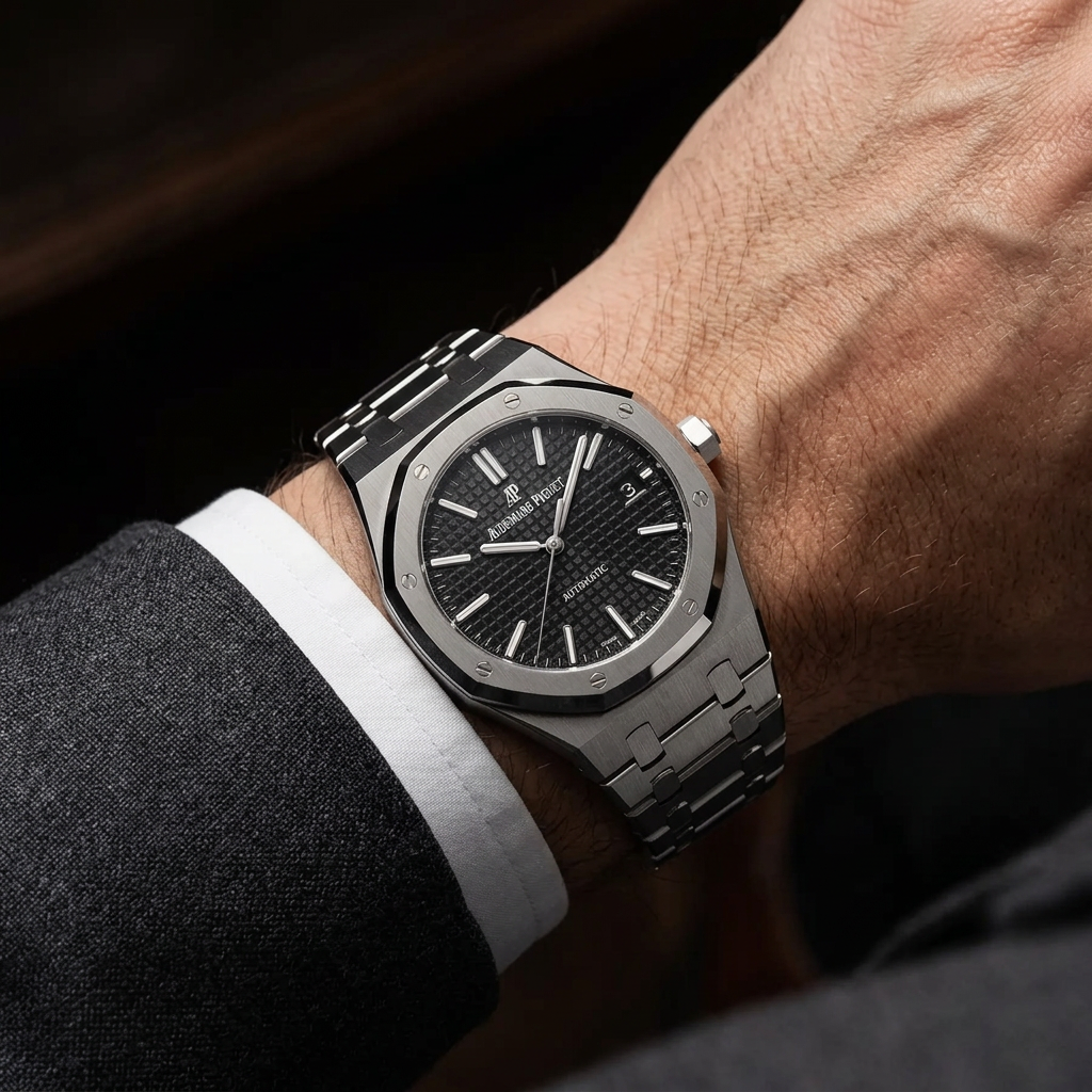 Audemars Piguet Royal Oak — Cadran Noir — Au poignet