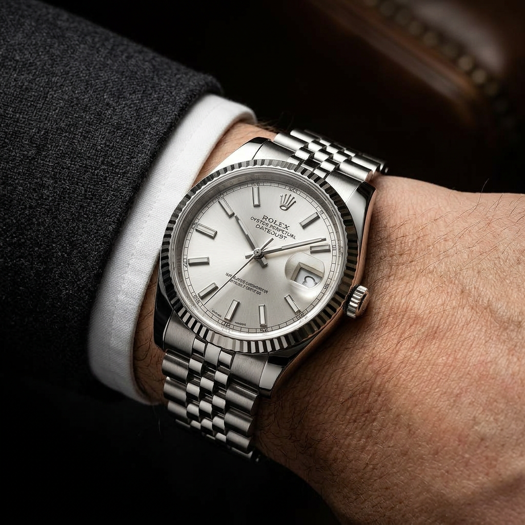 Rolex Datejust 36 — Argent Jubilé — Au poignet